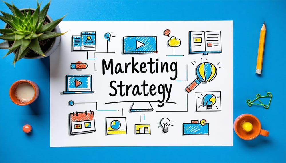 Digital marketing strategy illustration